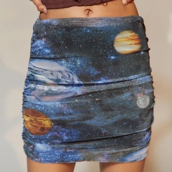 Urban Outfitters Y2K Galaxy Mini Skirt - Picture 1 of 7